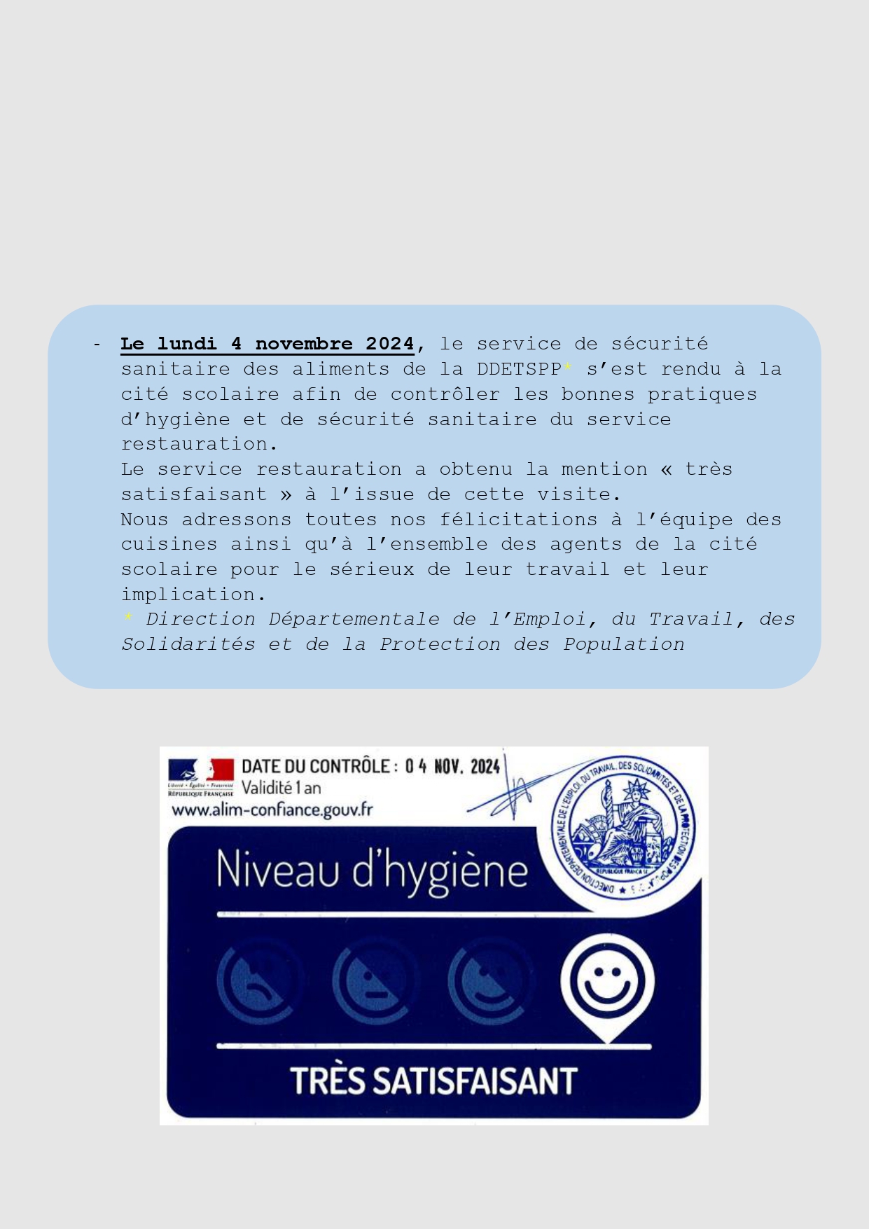 Service Sanitaire